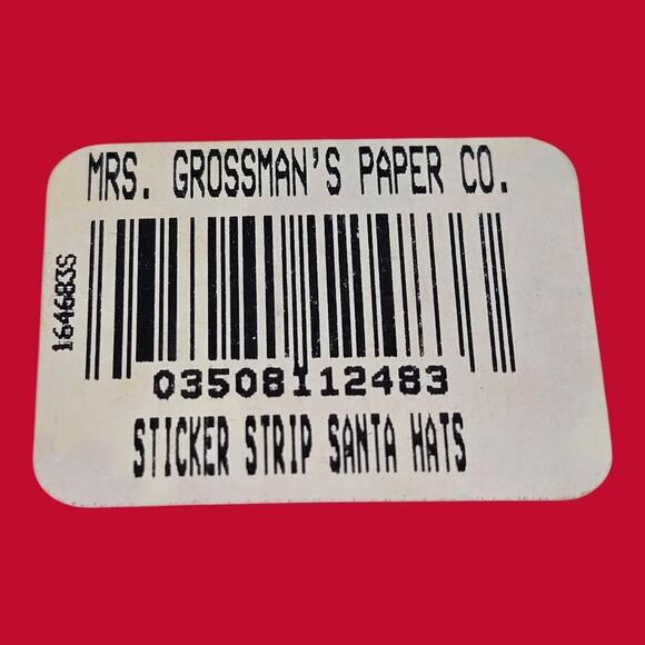 1999 Mrs. Grossman's Lot of 6 Sheets Sealed Sticker Strips Career & Santa Hats - Picture 3 of 5